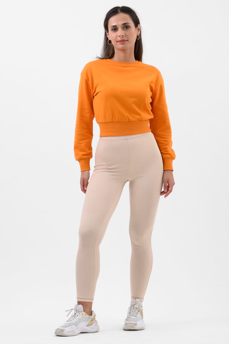 Womens High Waist Ribbed Leggings