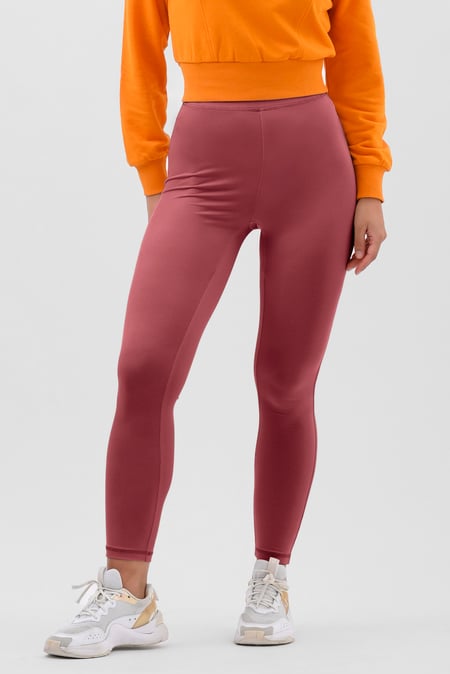 Womens Cream High Waist Ribbed Leggings