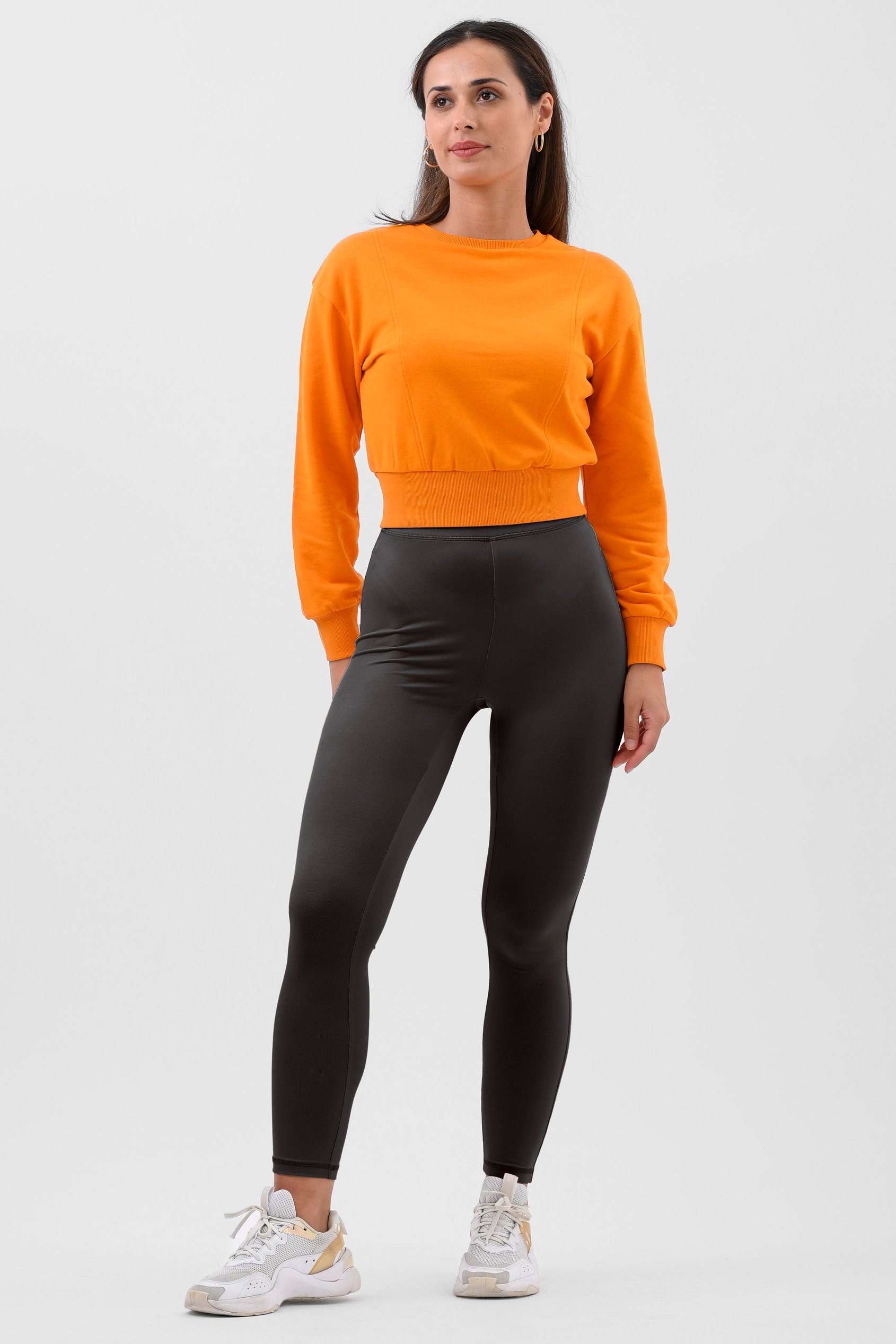 Womens High Waist Ribbed Leggings