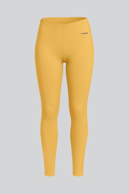 Womens Blue Zip Hem Leggings