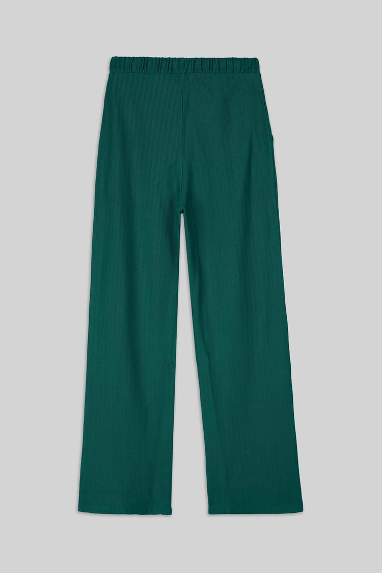 Womens Herringbone Wide Leg Trouser