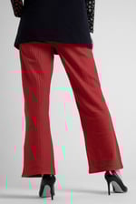 Womens Herringbone Wide Leg Trouser