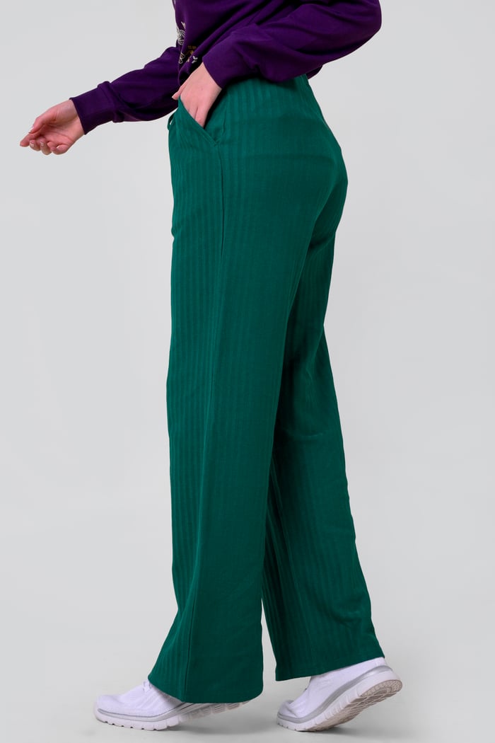 Womens Herringbone Wide Leg Trouser