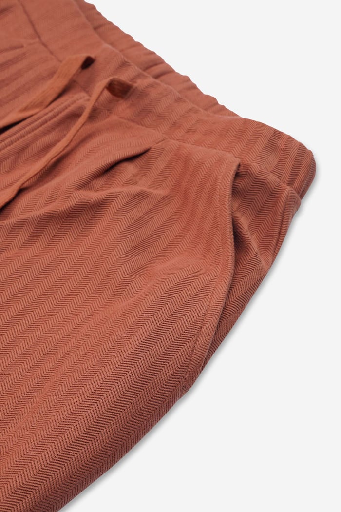 Womens Herringbone Wide Leg Trouser