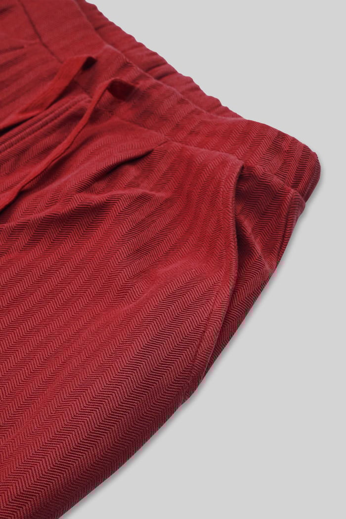 Womens Herringbone Wide Leg Trouser