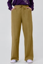 Womens Herringbone Wide Leg Trouser