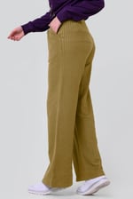 Womens Herringbone Wide Leg Trouser