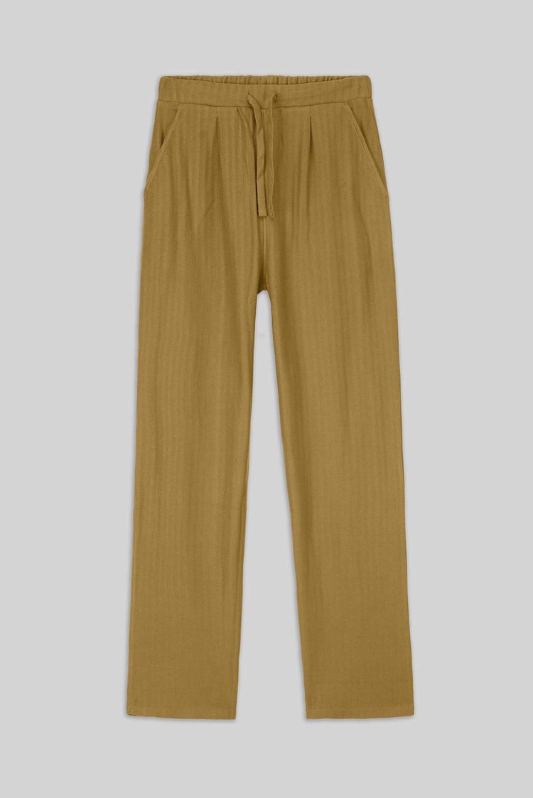 Womens Herringbone Wide Leg Trouser