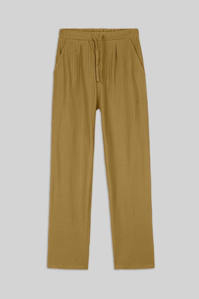 Womens Herringbone Wide Leg Trouser