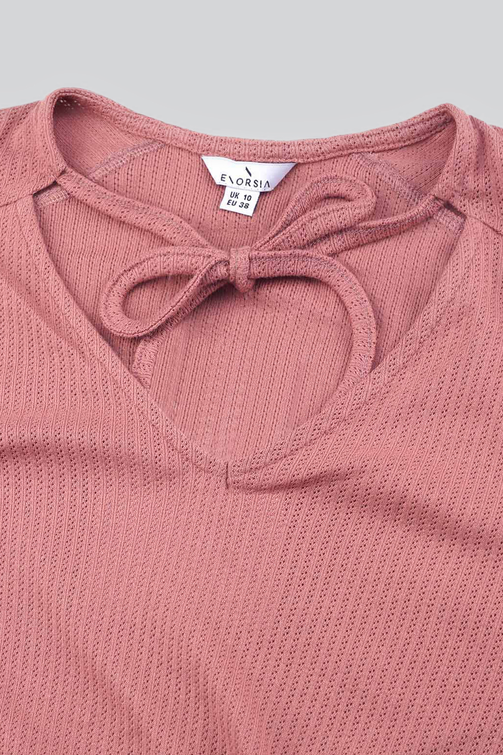 Women Knot Details V-Neck Bell Sleeve Top