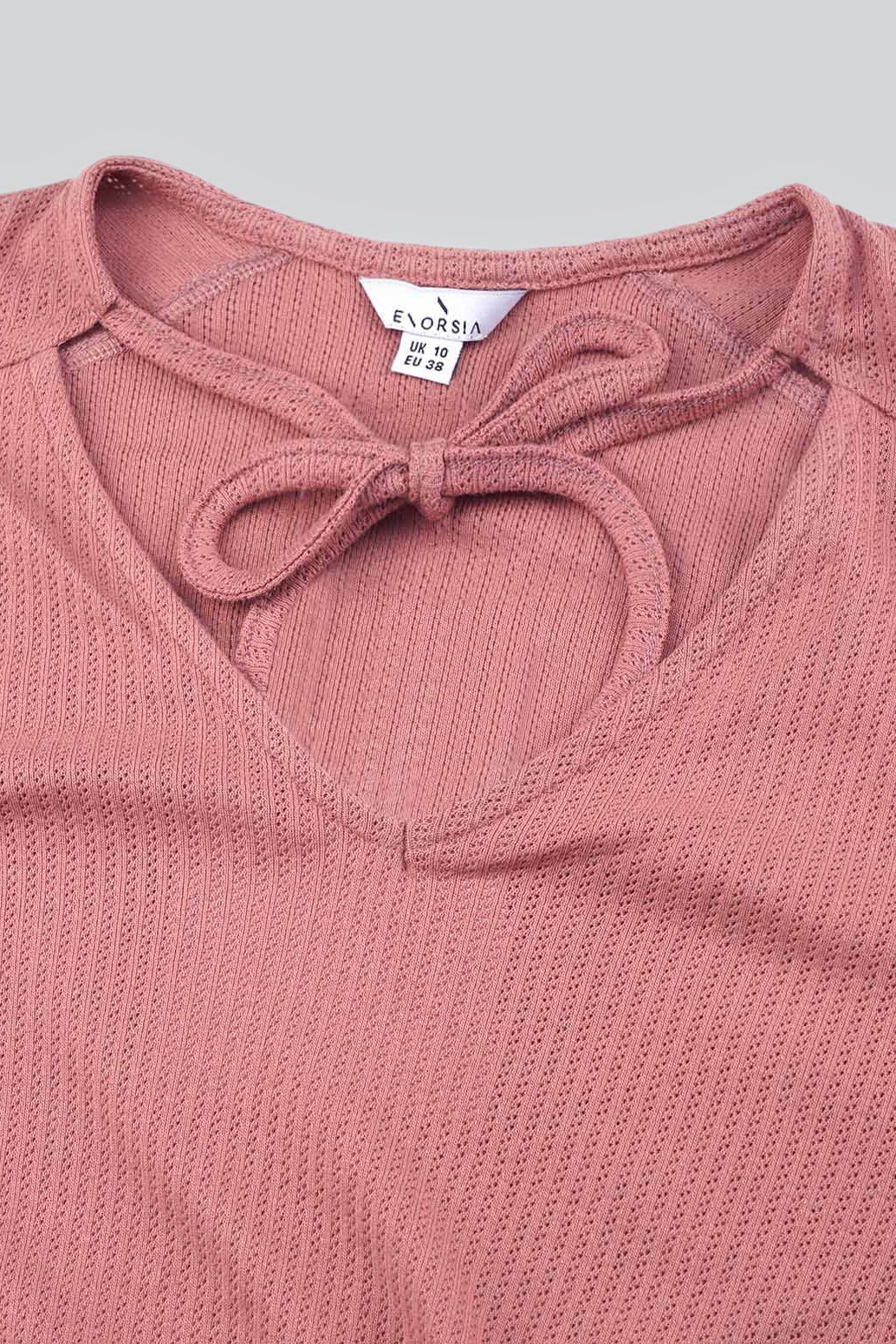 Women Knot Details V-Neck Bell Sleeve Top