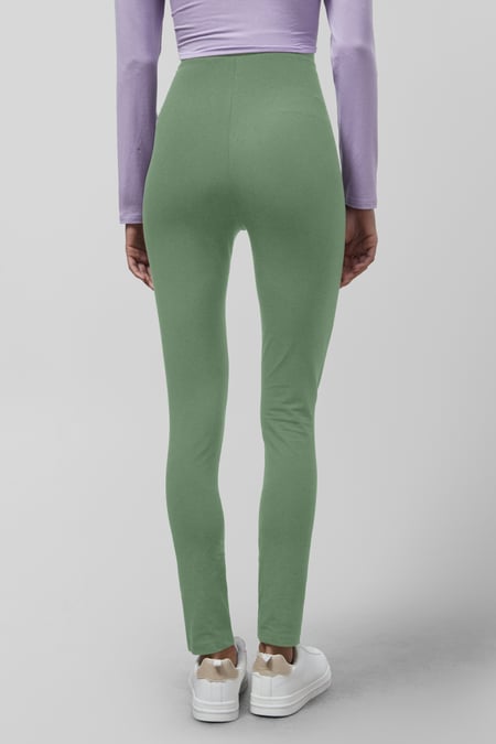 Green Full length High Waist Leggings