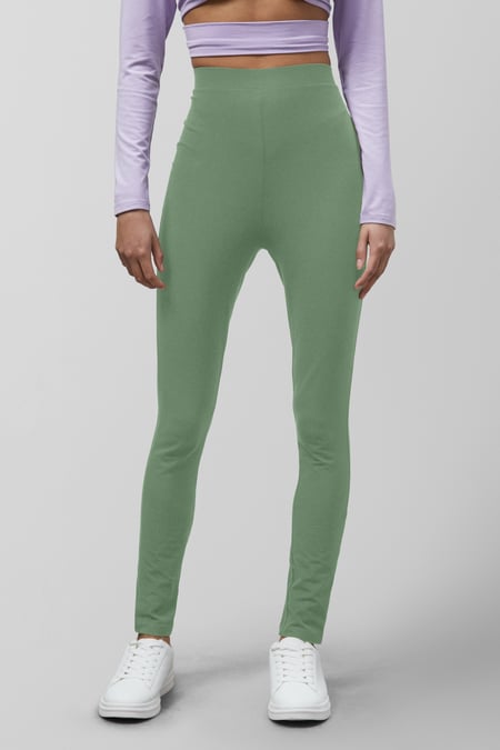 White Full length High Waist Leggings