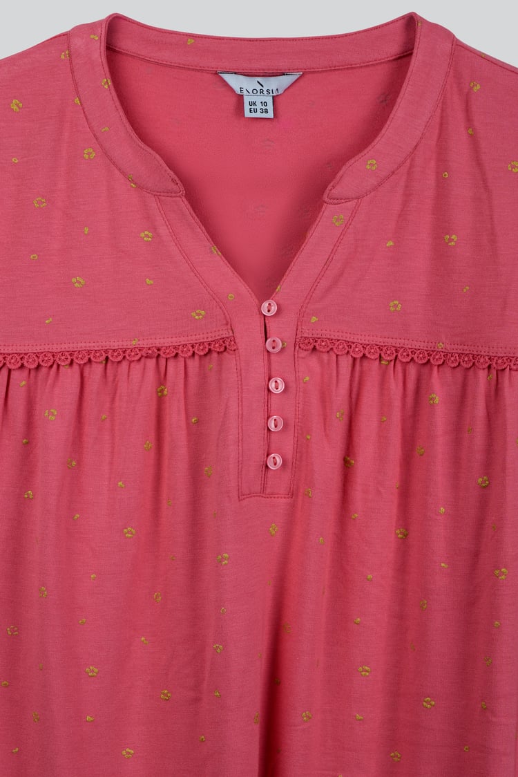 Golden Printed cap sleeve Jersey tops