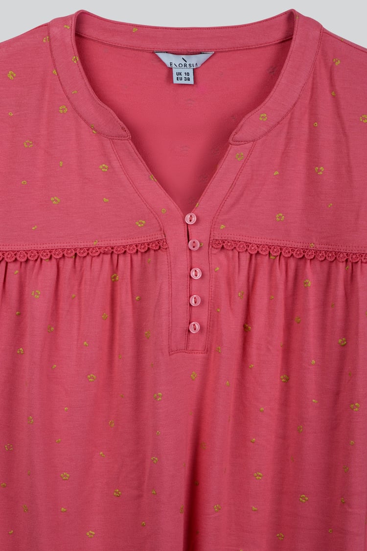 Golden Printed cap sleeve Jersey tops