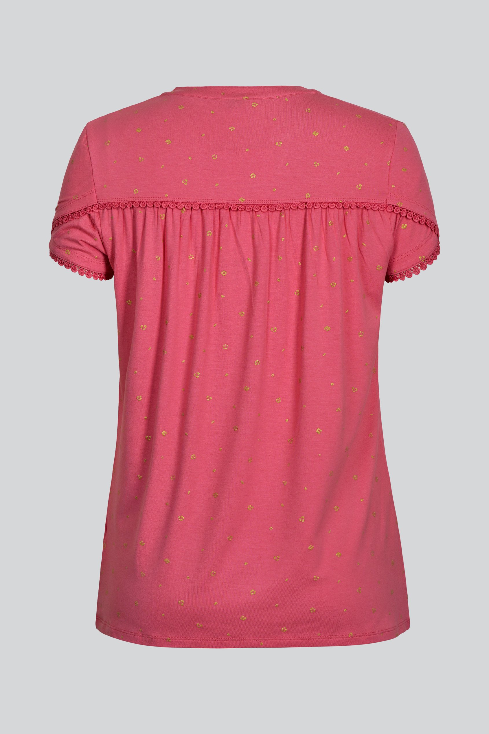 Golden Printed cap sleeve Jersey tops