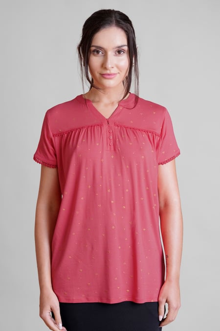 Yellow Golden Printed cap sleeve Jersey tops