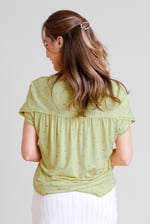 Golden Printed cap sleeve Jersey tops