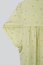 Golden Printed cap sleeve Jersey tops