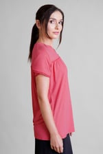 Golden Printed cap sleeve Jersey tops