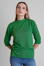 Women's Lace Detailed Three-Quarter Sleeve Tops