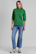 Women's Lace Detailed Three-Quarter Sleeve Tops