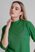 Women's Lace Detailed Three-Quarter Sleeve Tops