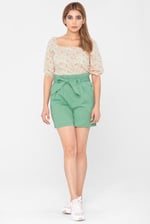 Floral Bardot Smocked Crop Top