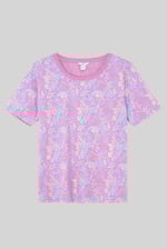 Crayon Leaf Printed T-Shirt