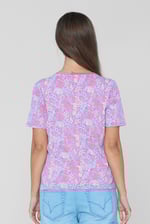 Crayon Leaf Printed T-Shirt