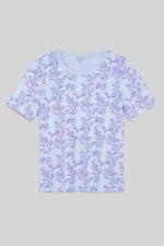 Crayon Leaf Printed T-Shirt