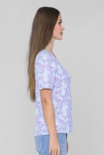 Crayon Leaf Printed T-Shirt