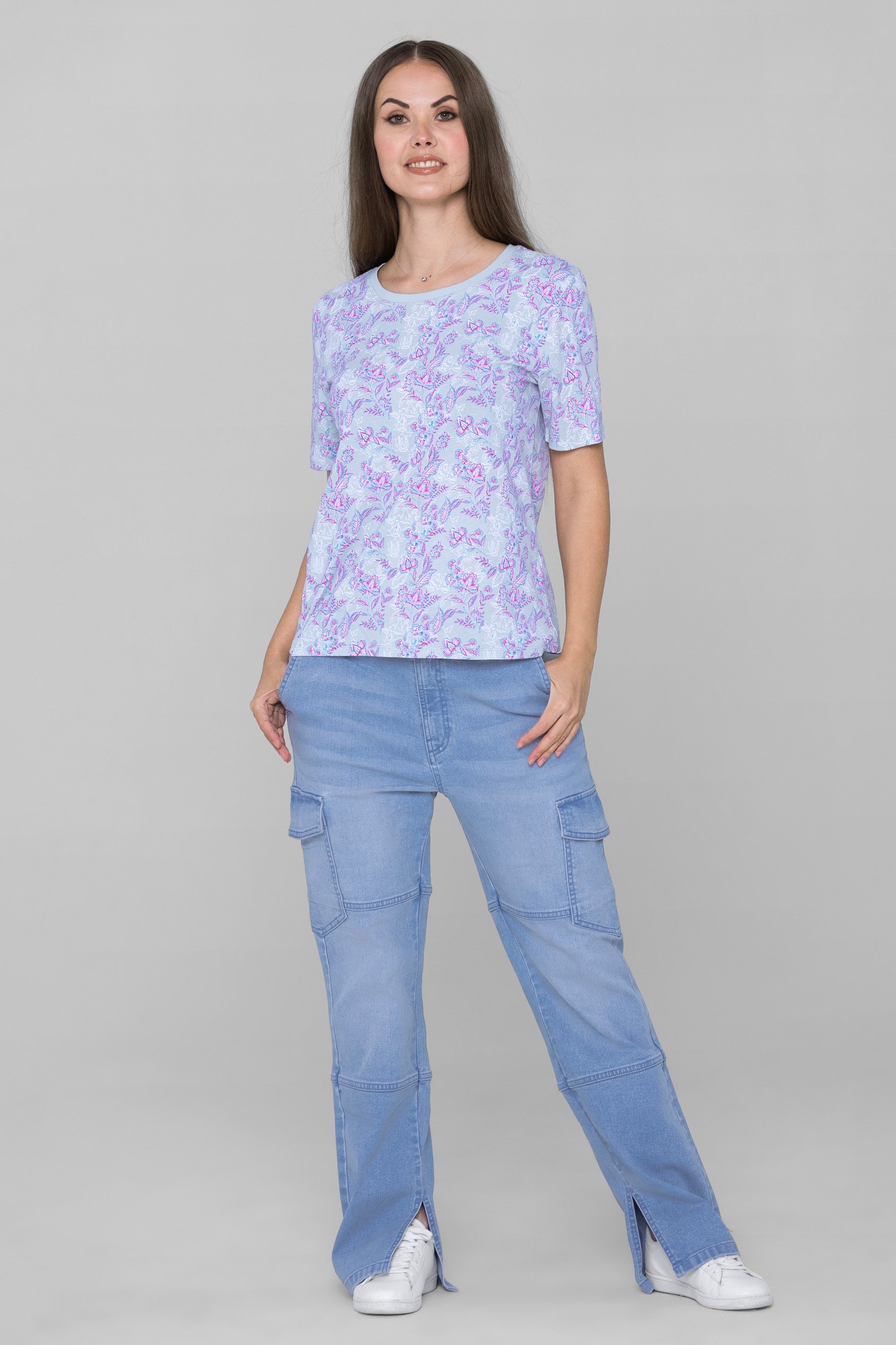 Crayon Leaf Printed T-Shirt