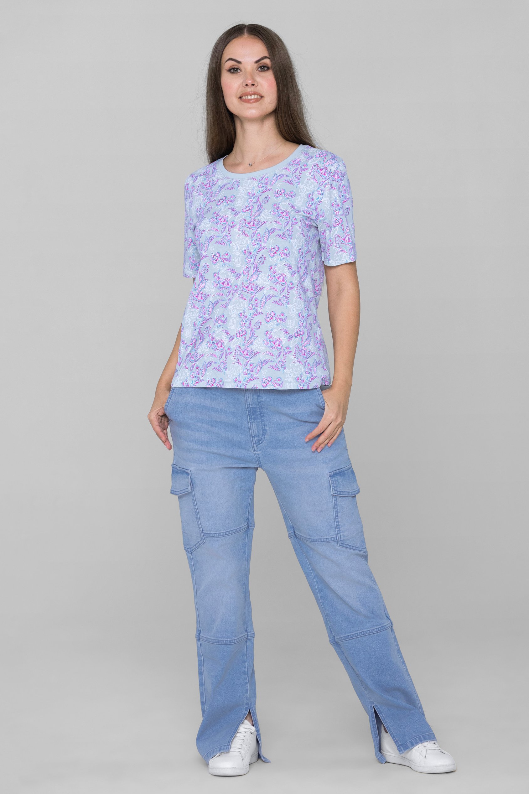 Crayon Leaf Printed T-Shirt