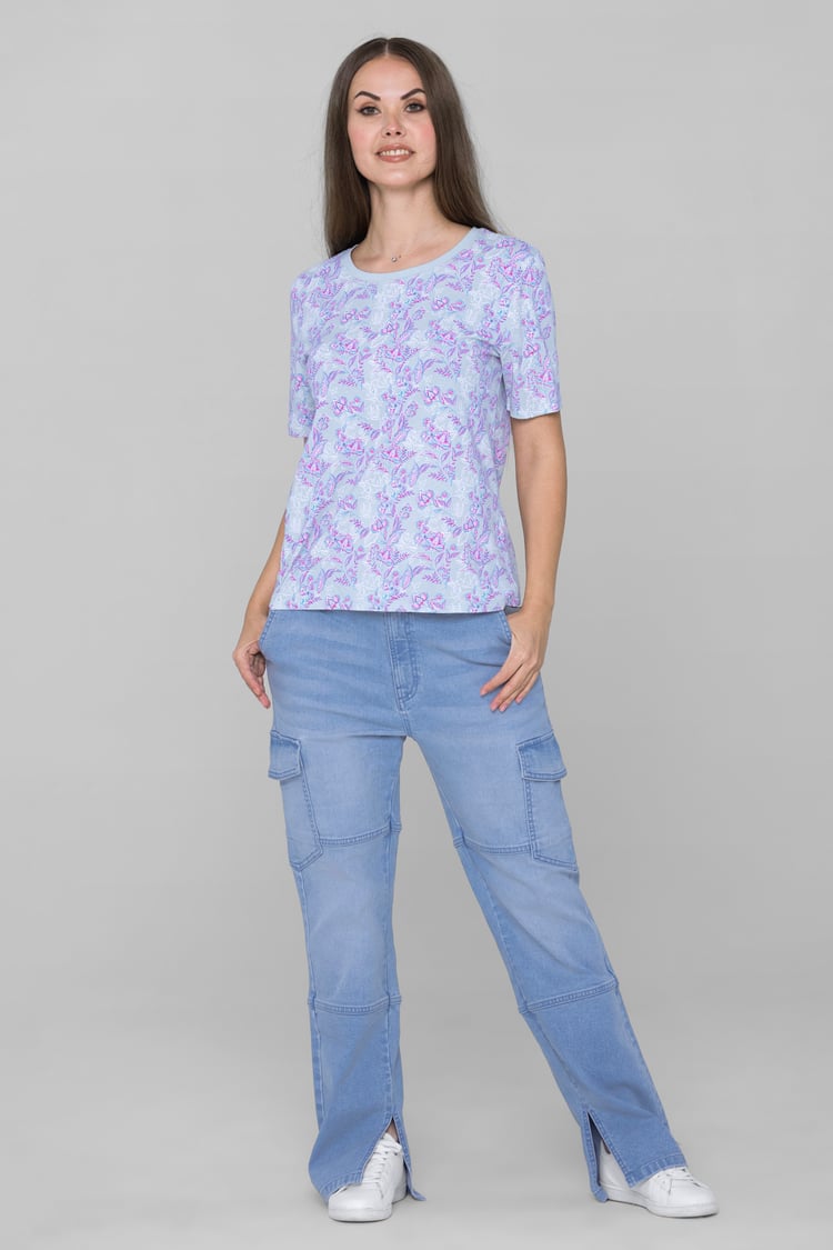 Crayon Leaf Printed T-Shirt