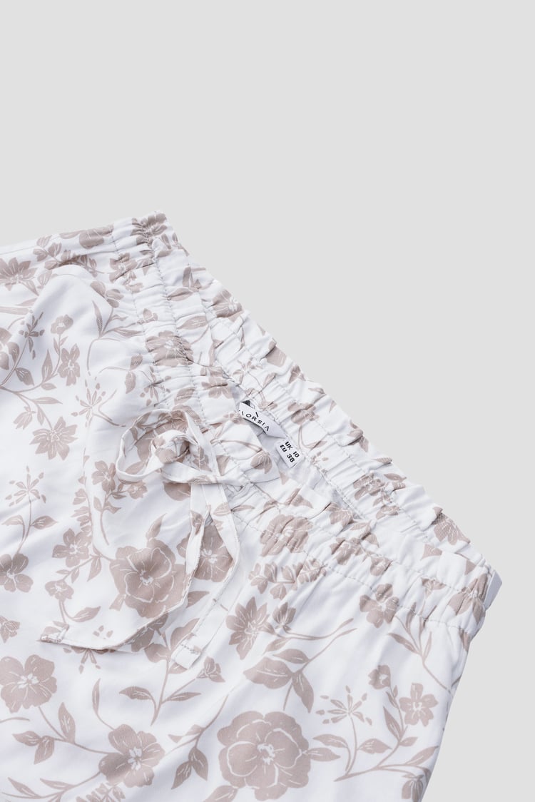 Womens Floral Print Midi Skirt