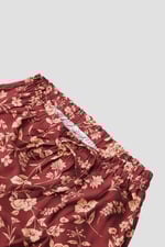 Womens Floral Print Midi Skirt