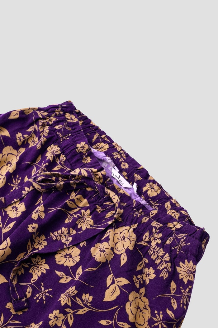 Womens Floral Print Midi Skirt