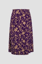 Womens Floral Print Midi Skirt