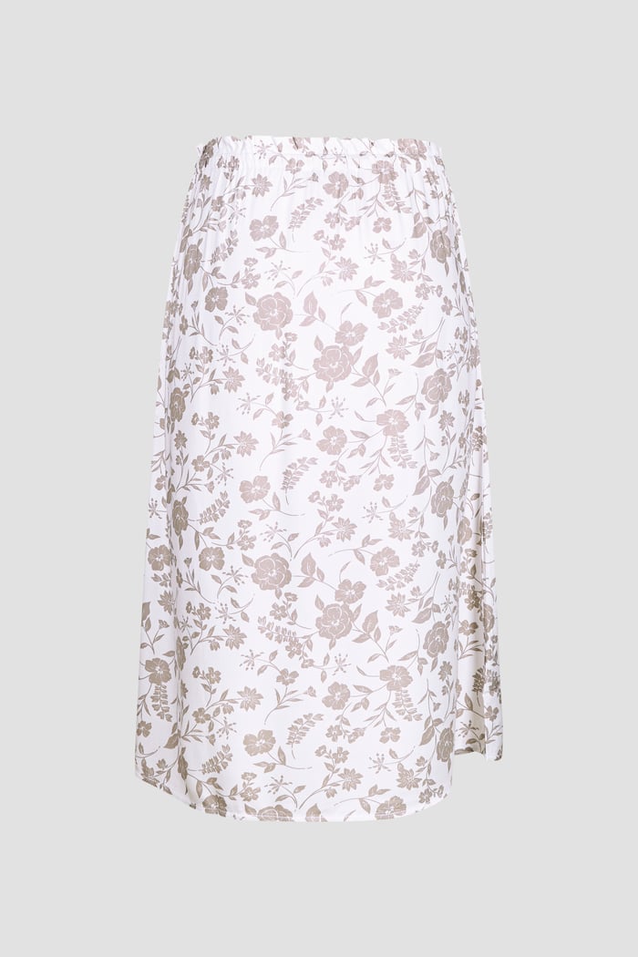 Womens Floral Print Midi Skirt