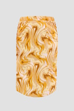 Womens Ruched Warp Midi Skirt