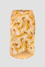 Womens Ruched Warp Midi Skirt