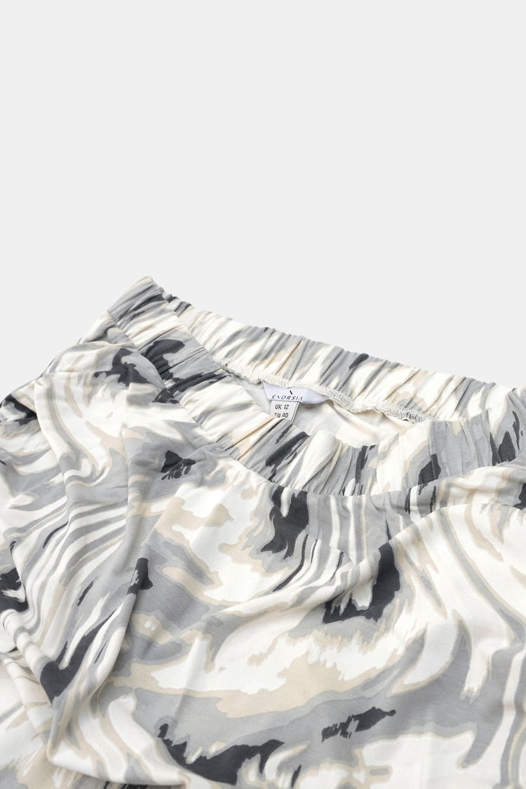 Womens Ruched Warp Midi Skirt