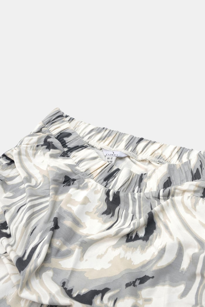 Womens Ruched Warp Midi Skirt