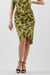 Womens Ruched Warp Midi Skirt