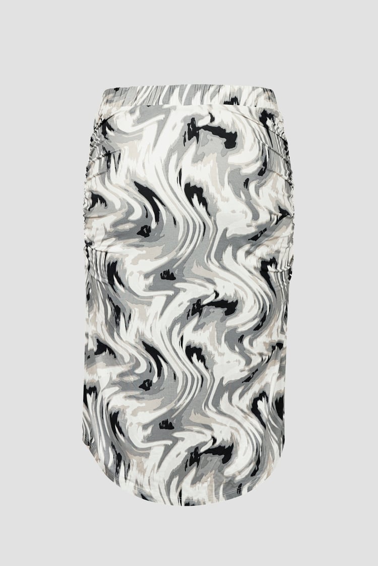 Womens Ruched Warp Midi Skirt