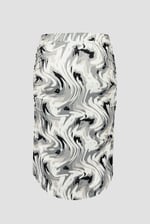 Womens Ruched Warp Midi Skirt