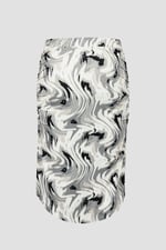 Womens Ruched Warp Midi Skirt