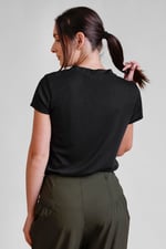 Lace-Up V Neck Short Sleeve Top