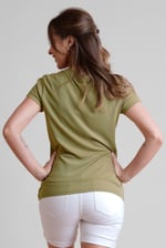 Lace-Up V Neck Short Sleeve Top